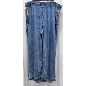 N78 Lane Bryant Wide Leg Lyocell Blended lightweight Pull-On Pant w/ Drawstring